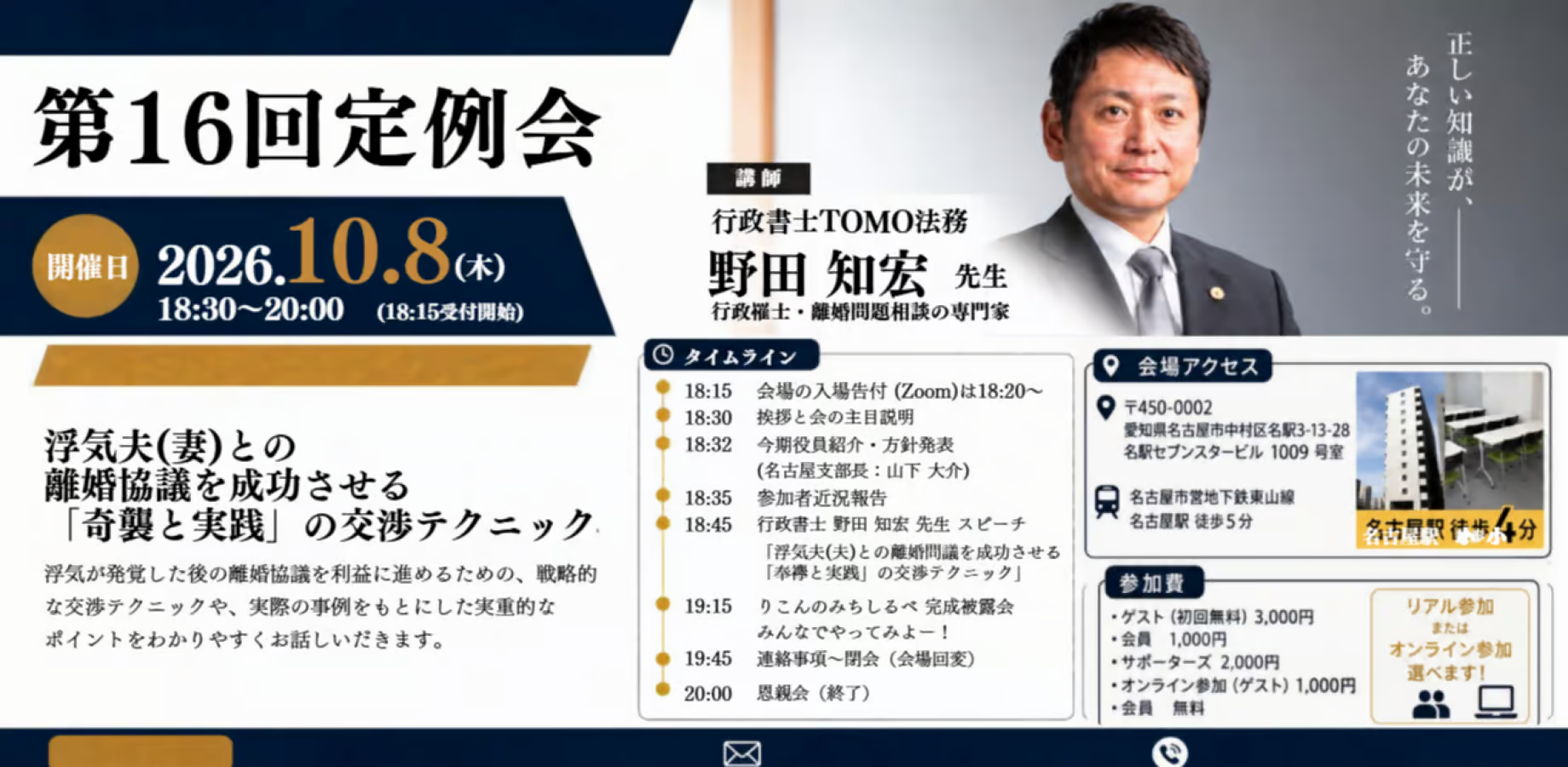 離婚準備支援協会　名古屋支部　第１６回定例会